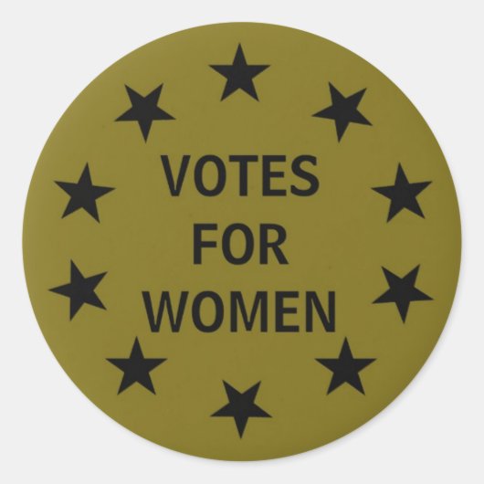 女性のための歴史的な選挙権のデザインの投票 ラウンドシール (正面)
