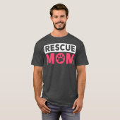 女性のための犬の救助贈り物 – 救出ママ Tシャツ (正面フル)