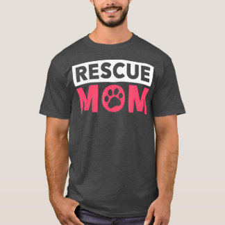 女性のための犬の救助贈り物 – 救出ママ Tシャツ