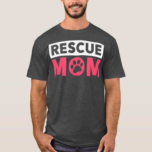 女性のための犬の救助贈り物 – 救出ママ Tシャツ (正面)