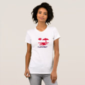 女性のための白い夏のTシャツ Tシャツ (正面フル)