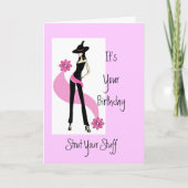 女性のための真のDivaバビボマー誕生日カード カード (正面)