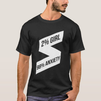 女性のための社会不安フード付きスウェットシャツ98不安2女の子 Tシャツ