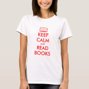 女性のための穏やかなおよび読書の本 のかわいいTシャツ保って下さい Tシャツ