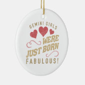 女性のための素晴らしいジェミニ セラミックオーナメント (右)