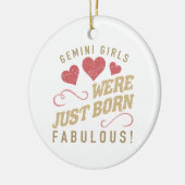 女性のための素晴らしいジェミニ セラミックオーナメント (左)