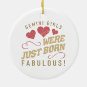 女性のための素晴らしいジェミニ セラミックオーナメント (裏面)