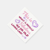 女性のための素晴らしい40歳の誕生日 スタンダードカクテルナプキン (角)