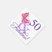 女性のための素晴らしい50誕生日 スタンダードカクテルナプキン (角)