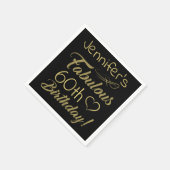 女性のための素晴らしい60誕生日 スタンダードカクテルナプキン (角)