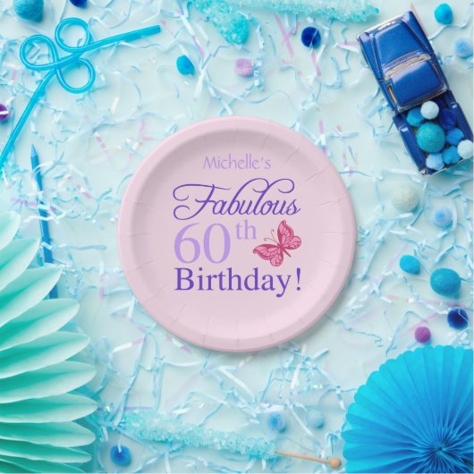 女性のための素晴らしい60誕生日 ペーパープレート (パーティー)