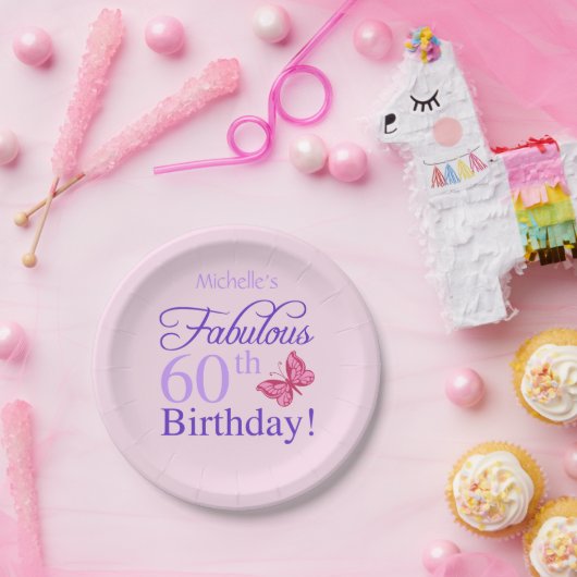 女性のための素晴らしい60誕生日 ペーパープレート (パーティー)