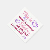 女性のための素晴らしい65誕生日 スタンダードカクテルナプキン (角)