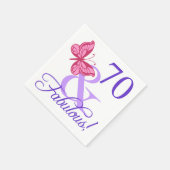 女性のための素晴らしい70誕生日 スタンダードカクテルナプキン (角)