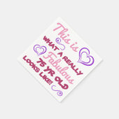 女性のための素晴らしい75誕生日 スタンダードカクテルナプキン (角)