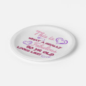 女性のための素晴らしい80誕生日 ペーパープレート (アングル)