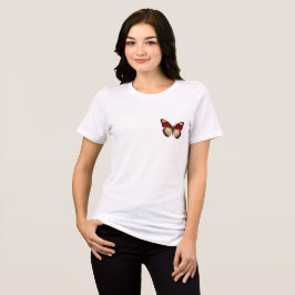 女性のための繊細な蝶ロゴTシャツ トライブレンドTシャツ