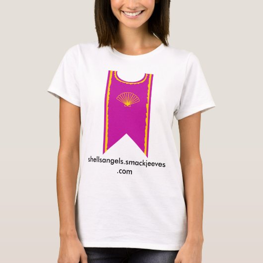女性のための貝の天使のTabard Tシャツ (正面)