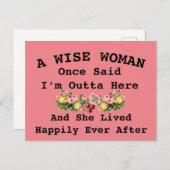 女性のための退職カード ポストカード (正面/裏面)