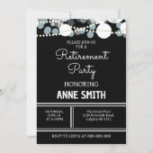 女性のための退職パーティー男性の退職夕食 招待状 (正面)