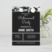 女性のための退職パーティー男性の退職夕食 招待状 (スタンド正面)
