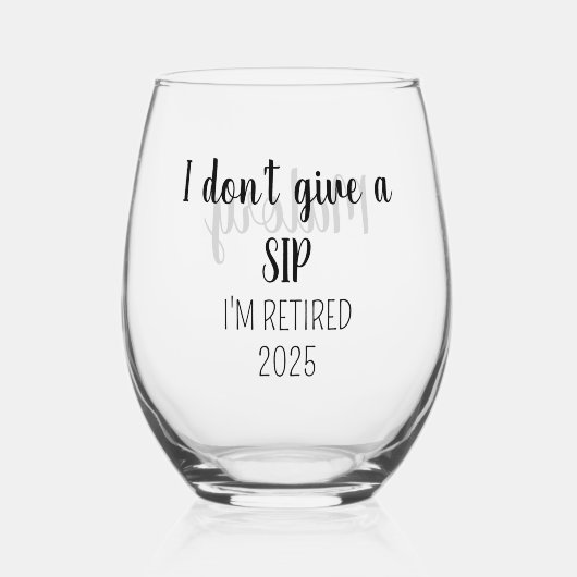 女性のための退職金、退職金、私は行う ステムなしワイングラス (正面)