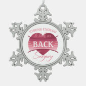 女性のための逆術回復 スノーフレークピューターオーナメント (正面)