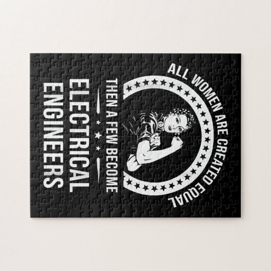 女性のための電気技術者は平等に作成される ジグソーパズル (横)