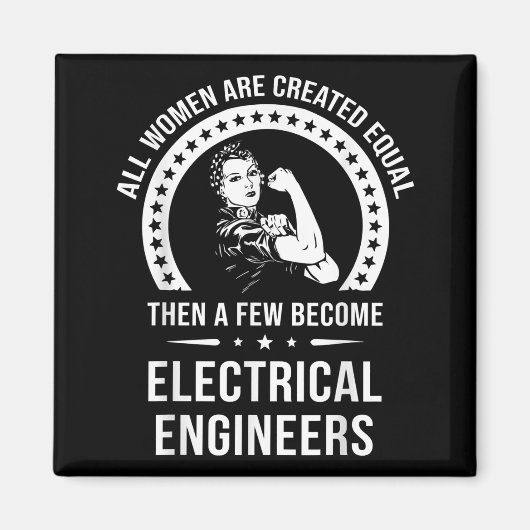 女性のための電気技術者は平等に作成される マグネット (正面)