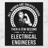 女性のための電気技術者は平等に作成される ワインラベル (シングルラベル)