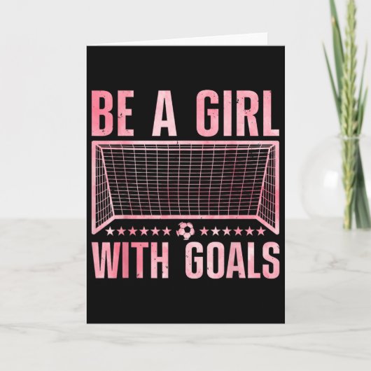 女性のための面白いサッカーアート サッカー女子 プレーヤー カード (正面)