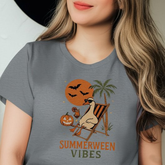 女性のための面白いサマーウィーンの雰囲気ガチョウ Tシャツ