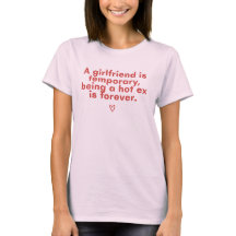 女性のための面白い元カレジョークTシャツ