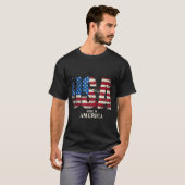 女性のための面白い愛国的なアメリカのハッピー4th・オブ・ジュライ tシャツ (正面フル)