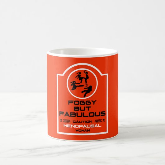 女性のための面白い更年期ギフト モーフィングマグカップ (中央)