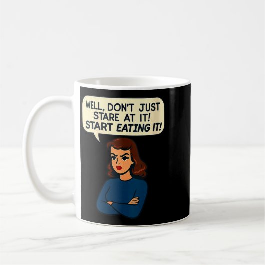 女性のための面白い皮肉な女性の引用 嫌味な大人向け コーヒーマグカップ (左)