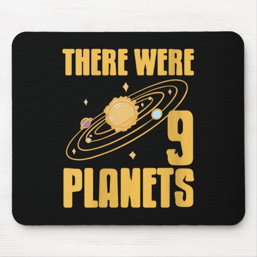 女性のための面白い科学・宇宙デザイン 9つの惑星Tシャツ マウスパッド (正面)