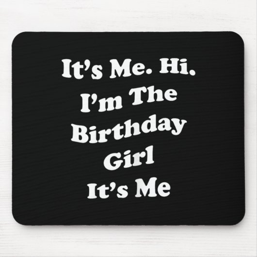 女性のための面白い誕生日の名言 マウスパッド (正面)