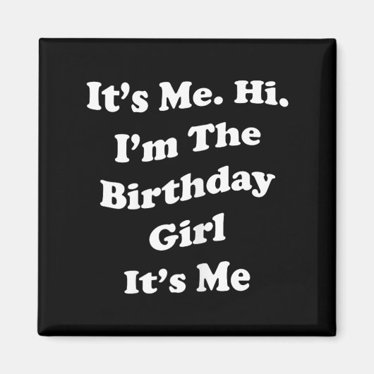 女性のための面白い誕生日の名言 マグネット (正面)