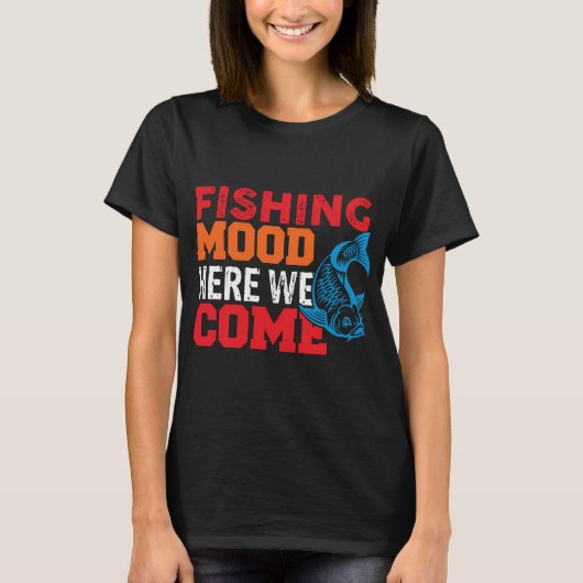 女性のための面白い釣りシャツ、女の子フィッシャー、女の子F Tシャツ (正面)