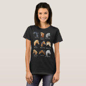 女性のための馬の品種と乗馬 Tシャツ (正面フル)