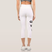 女性のための高い腰のカプリス – 神は私と一緒にいる カプリレギンス (裏面)