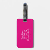女性のための魅力的なピンク旅行荷物のラベル ラゲッジタグ (裏面縦)