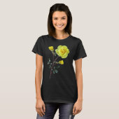 女性のための黄色バラの植物学 Tシャツ (正面フル)