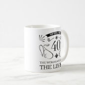 女性のための40歳の誕生日 コーヒーマグカップ (正面右)