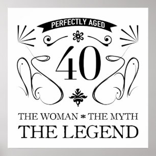 女性のための40歳の誕生日 ポスター