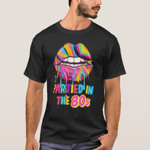 女性のための80sのrave衣装と80sのフェスティバル衣装 tシャツ