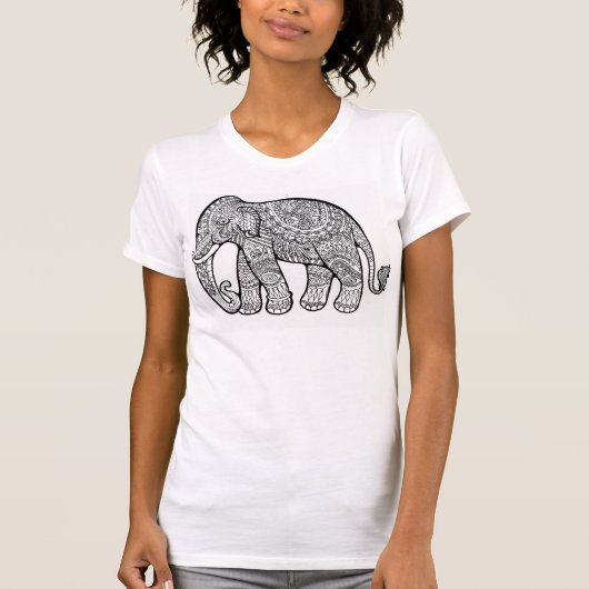 女性のための"バリ島象"の柔らかさによって破壊されるティー Tシャツ (正面)