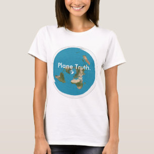 女性のための"平らな真実"のTシャツ Tシャツ