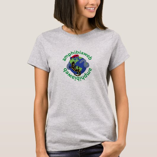 女性のためのAmphibiaWebのTシャツ Tシャツ (正面)